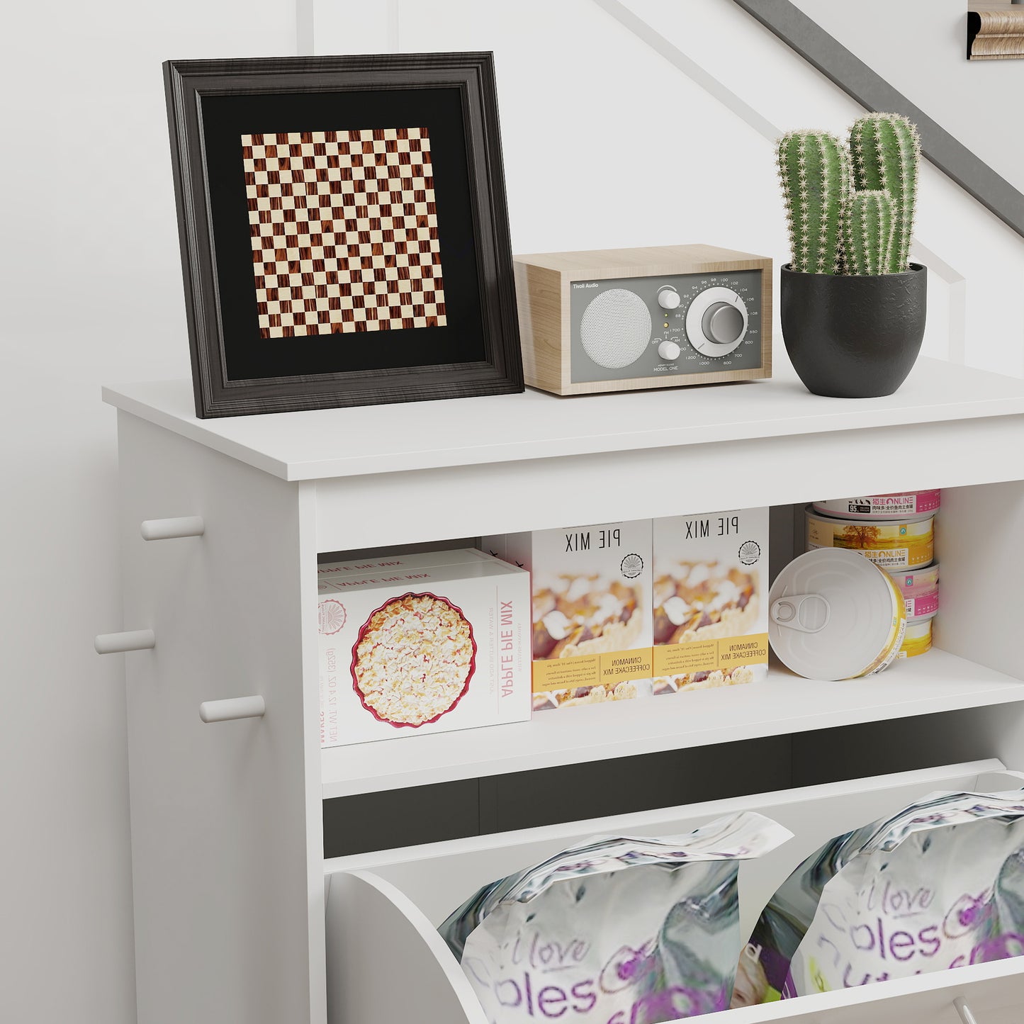 Pet Feeder Station Storage Cabinet